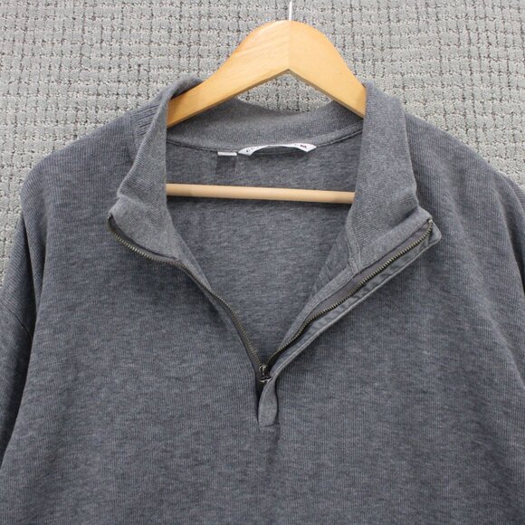 Cutter & Buck Sweater Mens 2XL Gray Solid Half Zip Long Sleeve Lightweight - Picture 2 of 8